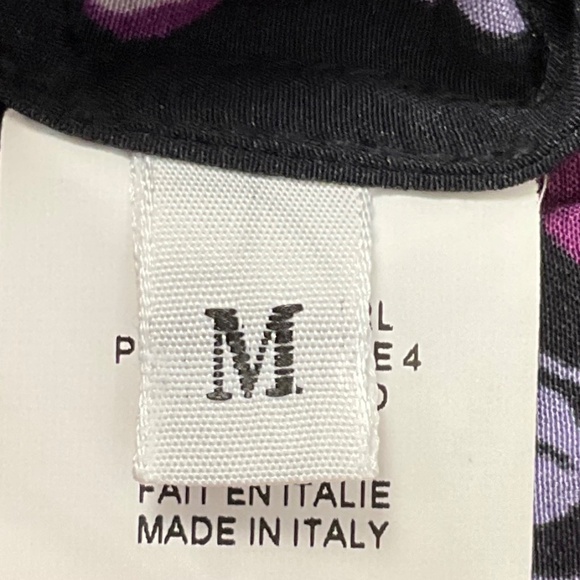 LA DOUBLEJ BLACK / PURPLE MULTI PRINTED SILK SHORTY DRESS - Picture 5 of 6